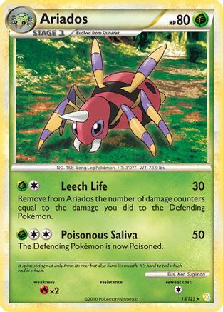Ariados 015/123 - Reverse Holofoil HeartGold SoulSilver