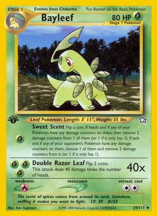 Bayleef 029/111 - 1st Edition Neo Genesis