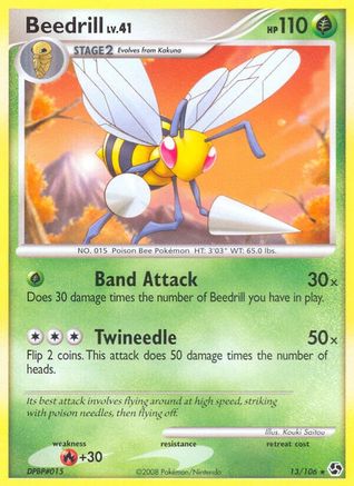 Beedrill 013/106 - Reverse Holofoil Great Encounters