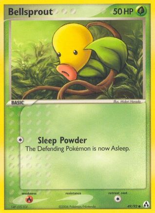 Bellsprout 049/92 - Reverse Holofoil Legend Maker