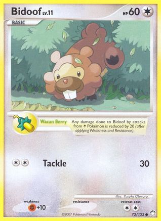 Bidoof 073/123 - Reverse Holofoil Mysterious Treasures