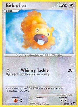 Bidoof 091/147 - Reverse Holofoil Supreme Victors