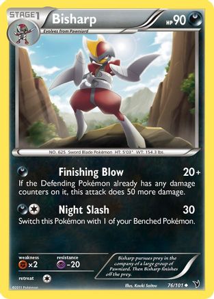 Bisharp 076/101 - Reverse Holofoil Noble Victories