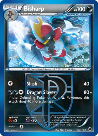 Bisharp (Team Plasma) 073/116 - Reverse Holofoil Plasma Freeze