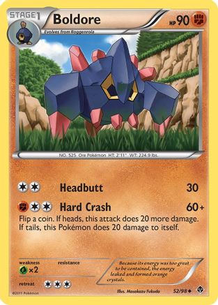 Boldore 052/98 - Reverse Holofoil Emerging Powers