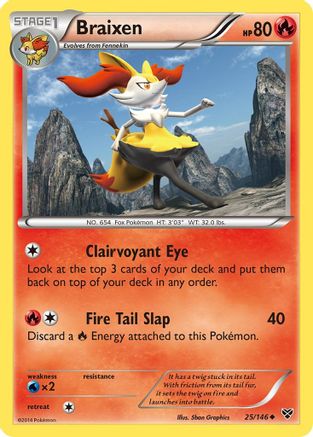 Braixen 025/146 - Reverse Holofoil XY Base Set