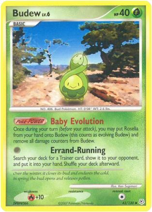 Budew 043/130 - Reverse Holofoil Diamond and Pearl