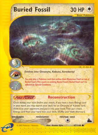 Buried Fossil 047/144 - Reverse Holofoil Skyridge