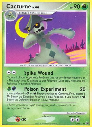Cacturne 042/127 - Reverse Holofoil Platinum
