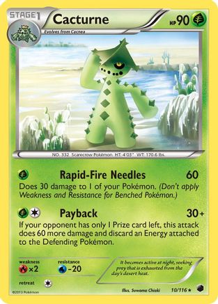 Cacturne 010/116 - Reverse Holofoil Plasma Freeze
