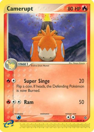 Camerupt 024/97 - Reverse Holofoil Dragon