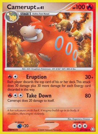 Camerupt 047/146 - Reverse Holofoil Legends Awakened