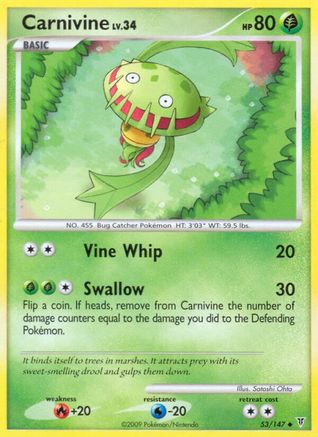 Carnivine 053/147 - Reverse Holofoil Supreme Victors