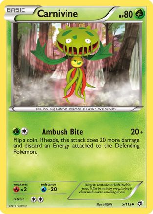 Carnivine 005/113 - Reverse Holofoil Legendary Treasures