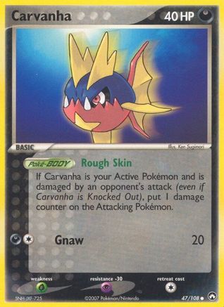 Carvanha 047/108 - Reverse Holofoil Power Keepers