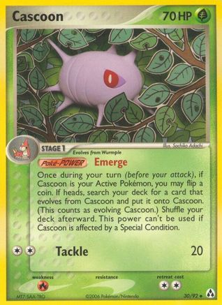 Cascoon 030/92 - Reverse Holofoil Legend Maker