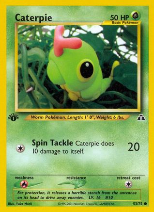 Caterpie 053/75 - 1st Edition Neo Discovery