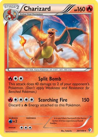 Charizard 020/149 - Reverse Holofoil Boundaries Crossed