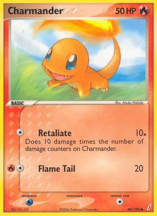Charmander 048/100 - Reverse Holofoil Crystal Guardians