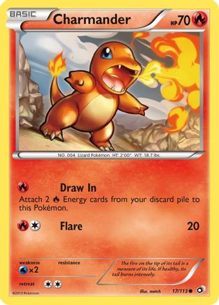 Charmander 017/113 - Reverse Holofoil Legendary Treasures