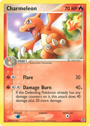 Charmeleon 031/112 - Reverse Holofoil FireRed & LeafGreen