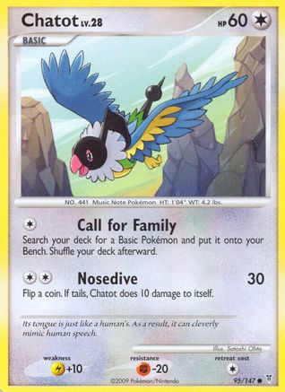 Chatot 095/147 - Reverse Holofoil Supreme Victors