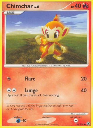 Chimchar 056/100 - Reverse Holofoil Majestic Dawn