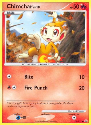 Chimchar 070/127 - Reverse Holofoil Platinum