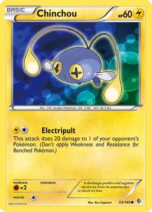Chinchou 055/149 - Reverse Holofoil Boundaries Crossed