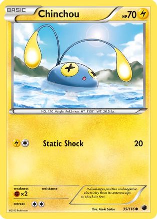 Chinchou 035/116 - Reverse Holofoil Plasma Freeze