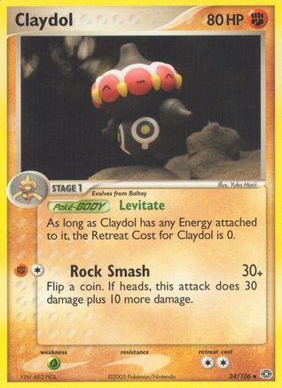 Claydol 024/106 - Reverse Holofoil Emerald