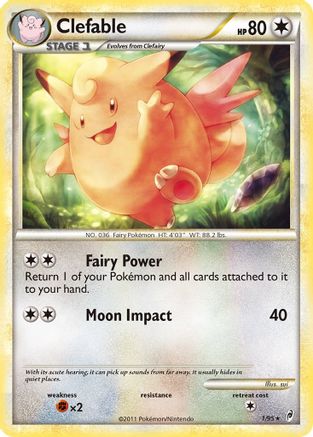 Clefable 001/95 - Reverse Holofoil Call of Legends