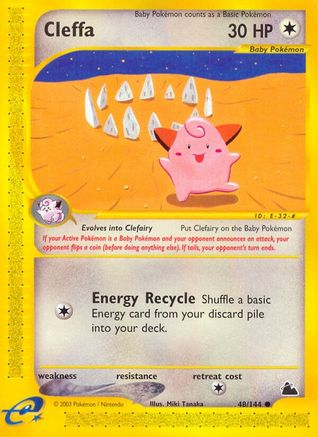 Cleffa 048/144 - Reverse Holofoil Skyridge