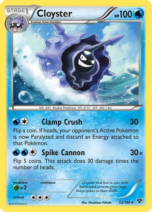 Cloyster 032/146 - Reverse Holofoil XY Base Set