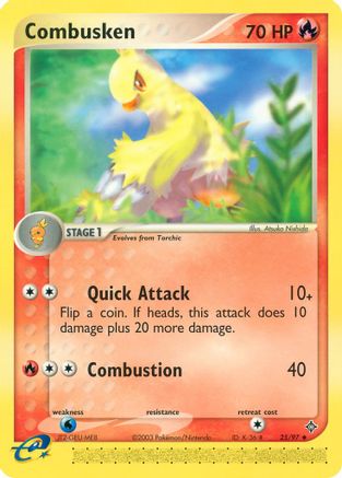 Combusken 025/97 - Reverse Holofoil Dragon
