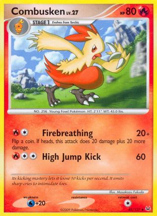 Combusken 045/127 - Reverse Holofoil Platinum