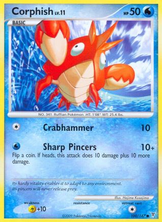 Corphish 100/147 - Reverse Holofoil Supreme Victors