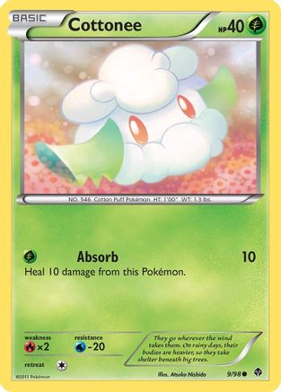 Cottonee 009/98 - Reverse Holofoil Emerging Powers