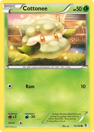 Cottonee 014/149 - Reverse Holofoil Boundaries Crossed