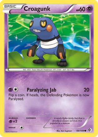 Croagunk 064/149 - Reverse Holofoil Boundaries Crossed
