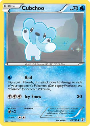 Cubchoo 040/135 - Reverse Holofoil Plasma Storm