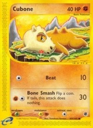 Cubone 103/165 - Reverse Holofoil Expedition