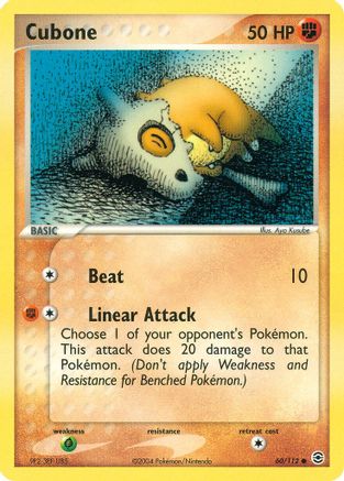 Cubone 060/112 - Reverse Holofoil FireRed & LeafGreen