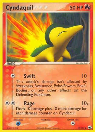 Cyndaquil 059/101 - Reverse Holofoil Hidden Legends