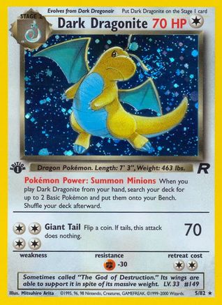 Dark Dragonite 005/82 - 1st Edition Holofoil Team Rocket