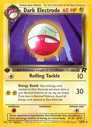Dark Electrode 034/82 - 1st Edition Team Rocket