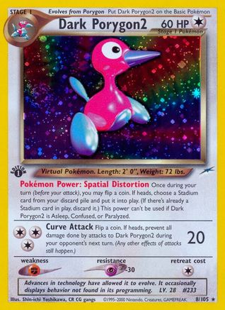 Dark Porygon2 008/105 - 1st Edition Holofoil Neo Destiny