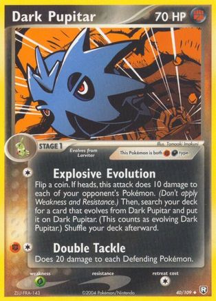 Dark Pupitar 040/109 - Reverse Holofoil Team Rocket Returns