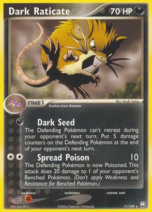 Dark Raticate 017/109 - Reverse Holofoil Team Rocket Returns