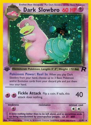 Dark Slowbro 012/82 - 1st Edition Holofoil Team Rocket